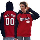 Custom Women's Raglan Sleeves Universal Pullover Hoodie Embroideried Your Team Logo And Number Sportswear