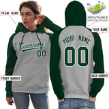 Custom Women's Raglan Sleeves Universal Pullover Hoodie Embroideried Your Team Logo And Number Sportswear