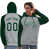 Custom Women's Raglan Sleeves Universal Pullover Hoodie Embroideried Your Team Logo And Number Sportswear