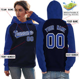 Custom Women's Raglan Sleeves Universal Pullover Hoodie Embroideried Your Team Logo And Number Sportswear