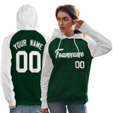 Custom Bespoke Long Sleeve Pullover Hoodie Raglan sleeves Embroideried Your Team Logo and Number For Women Spotswear