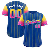 Custom Stripe Font Gradient Fashion Authentic Baseball Jersey