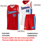 Custom Double Side Basketball Jersey Sets 90s Hip Hop Sports Shirts